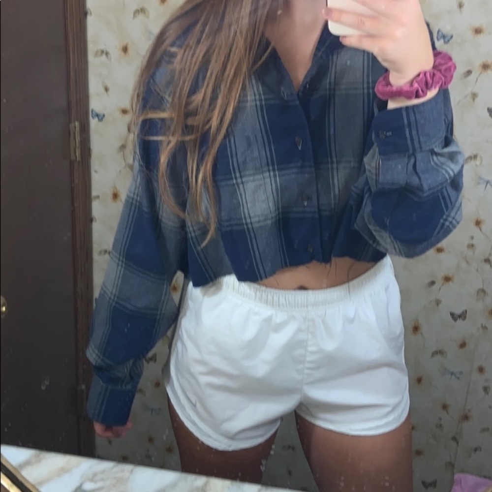 Vintage COACH cropped flannel